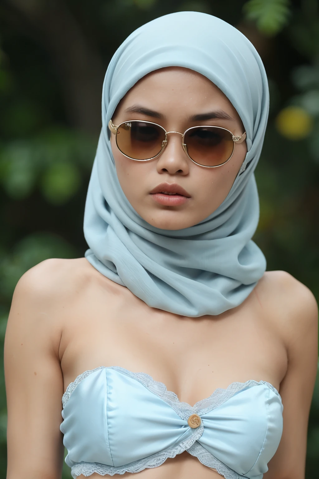 ((Colourful)), ((Big Tits:0.1)), ((Flat Chest:1)), Wear (((sunglasses))) and act like Rosyam, ((Closed Eyes)), (((Strapless Colourful Flat Chest))), Naked, Angry pose, Angry face, (((HIJAB MALAY GIRL))), masutepiece, High quality, UHD 45K, Realistic face, Realistic skin feeling , A Japanese Lady, 8 years old, , Very cute and baby-like face, (((FLAT CHEST))), (MATRIX WORLD), ((look In front  at the camera and SADNESS)), ((())), (((CUTE GIRL))), ((PASTEL LIPS)), ((SATIN LACE)), ((CHUBBY)), ((UNDRESS)). Brown, Flat Chest, Wearing G-String. Sitting, from behind view up, seductive pose, (Small face)