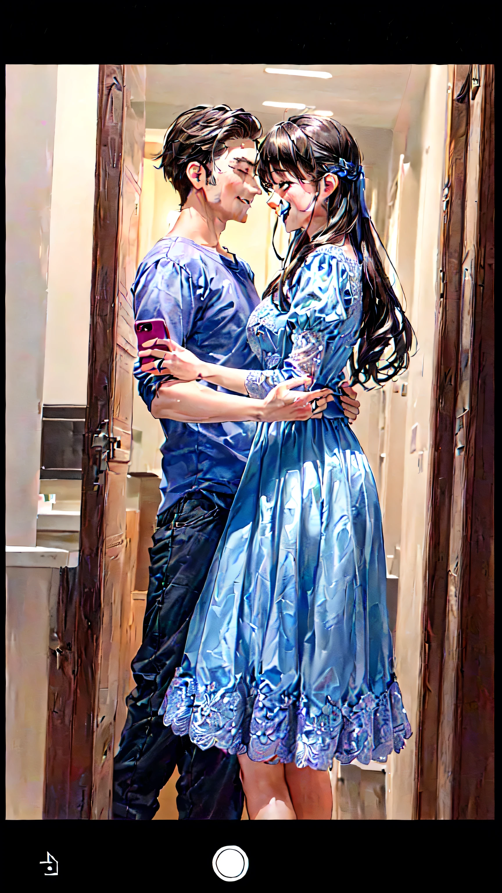 there is a man and woman posing for a picture together,lovely couple, very clear picture, candid picture, in love selfie, momma and papa, profile picture, 8k selfie photograph, profile image, portrait photo profile picture, selfie!!!!!, happy couple, a picture, picture
