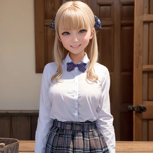 One girl,
Laundry room, Laundry basket, a few underwears are in a Laundry basket,
Blonde, {{{Half Twin Tail:1.3}}}、break,Improve, shirt, Plaid, bow, blush, white shirt, hair ornaments, Manicure, Plaid skirt, bowtie, Pleated skirt, Multicolored Hair, Blue Skirt, jewelry, Kogal, bracelet, collared shirt, sweater around waist, Hair Clip, bangs, Jacket around waist, Long sleeve, Jacket, sweater, Plaid bowtie
,Upper Body,,Pay attention to the panties,Quality underwear,
Look down,View your viewers,
((Panties as a gift)),
Tabletop, highest quality, , Absurd, Perfect Skin, Detailed skin texture, Ultra-detailed, 8k, Intricate details, Beautifully detailed face,High resolution,
 {{{Shadowed face}}}, mock, {{{Grit your teeth:1.2}}}, Grin, smile, Looking down at the viewer, masterpiece,Absurd, Beautiful detailed face when viewed from the front,