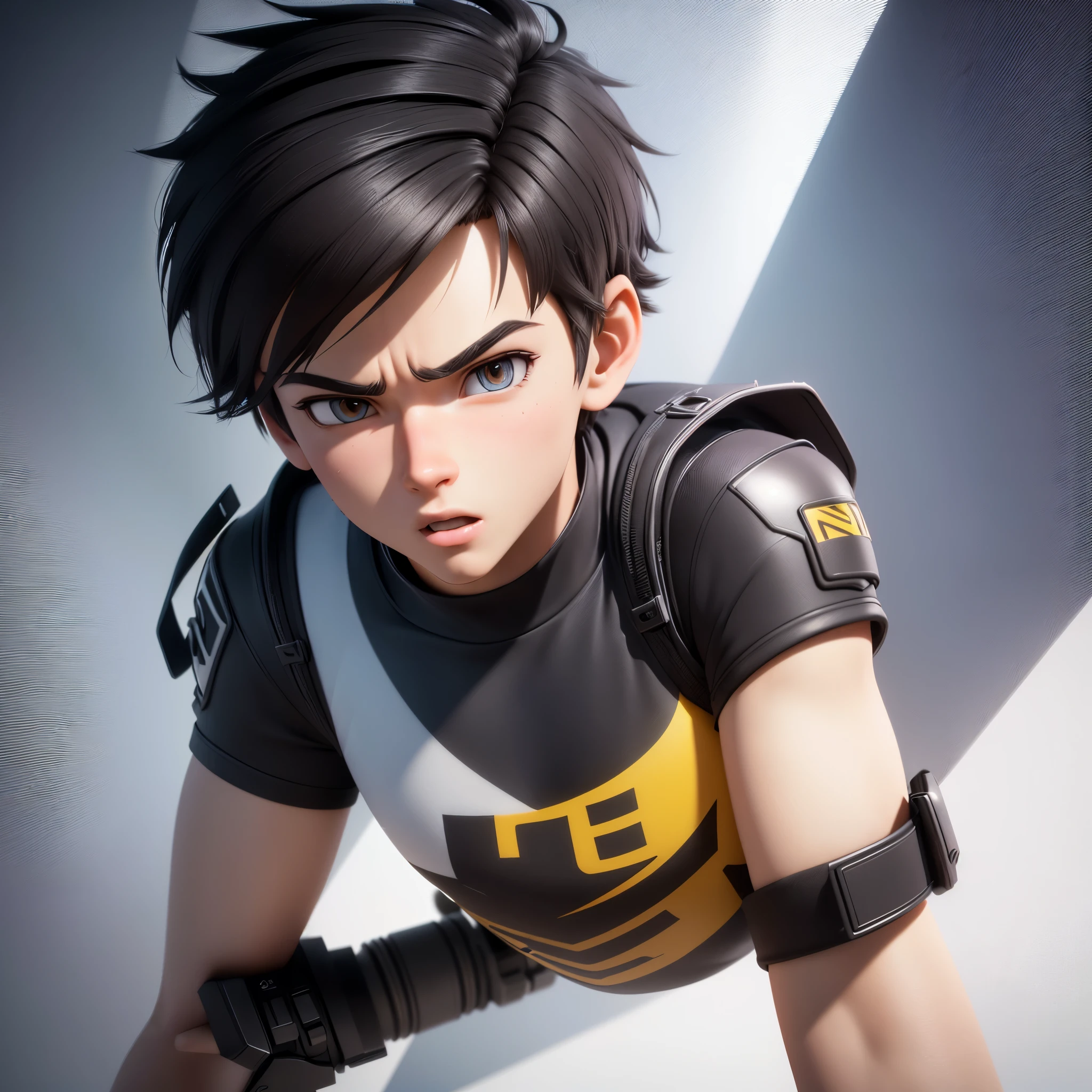 Close-up of a cartoon boy,With a surprised expression on his face, Short flat hair,Animated Characters, Personagem pequeno. Unreal Engine 5, 3d characters, 3D Characters, Smooth 3D CG rendering, 3D Rendering Character Art 8K, Pouting look :: Octane Rendering, 3d characters render, Stylized characters, 3D rendering style,
