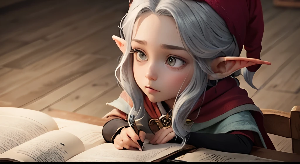 Wizard Elf Hair color is gray