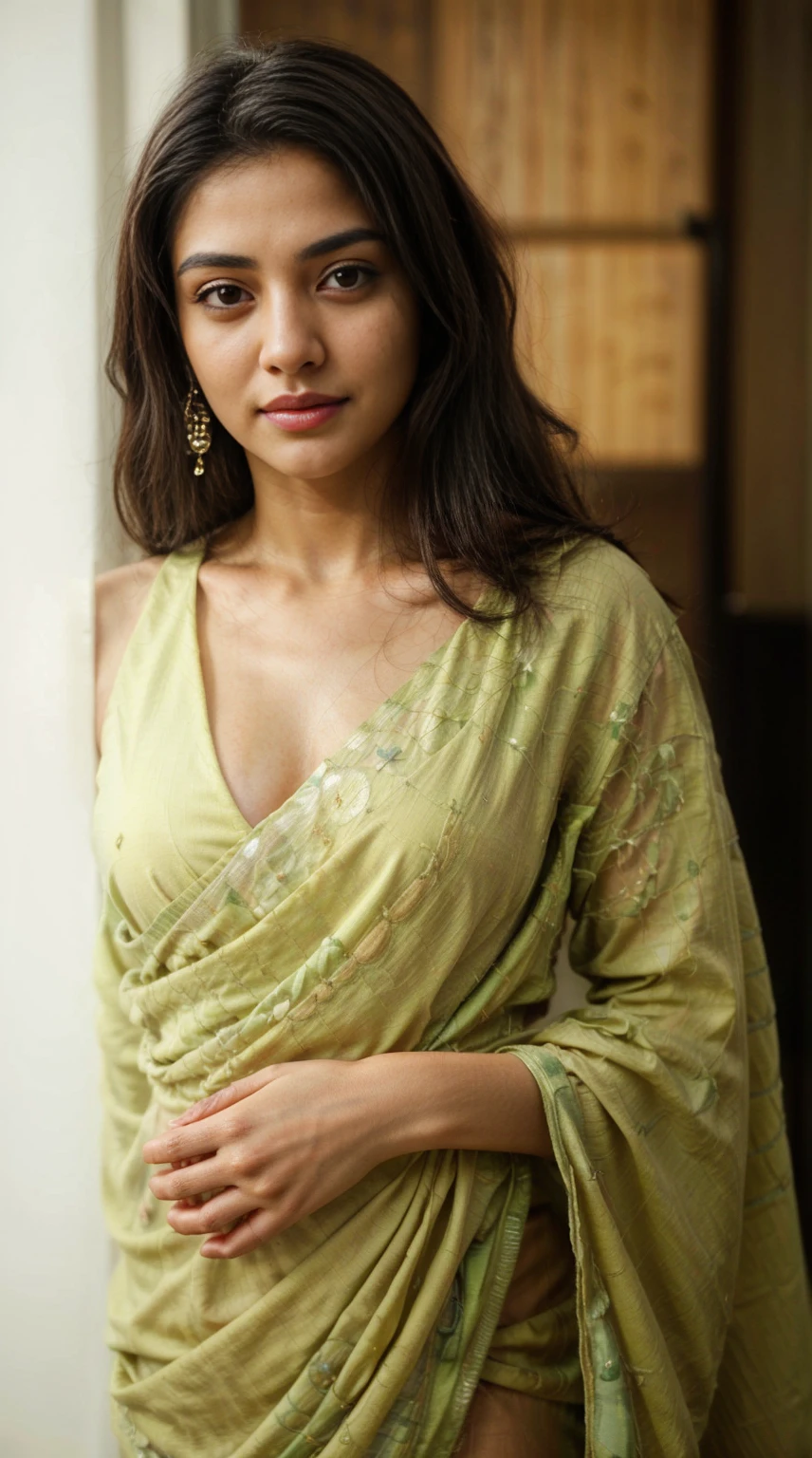 south asian facial features. girl. Should look very beautiful. pretty. Highly detailed and hyper realistic. The skin texture should be highly detailed and extremely accurate. thick black hair and brown eyes. Face must be accurate. Highly detailed face and facial features. Extremely accurate representation of face and facial features. Face should be highly detailed and hyper realistic. Every thing from the body should be extremely perfect and realistic. hyper realistic. Skin texture is natural and realistic. Face is realistic and extremely detailed. Eyes are detailed and accurate. Highly accurate. eyes should be realistic and accurate. hyper detailed. perfect details. realistic proportions. hyper realistic skin texture. smiling. black eyes. eyes are black.