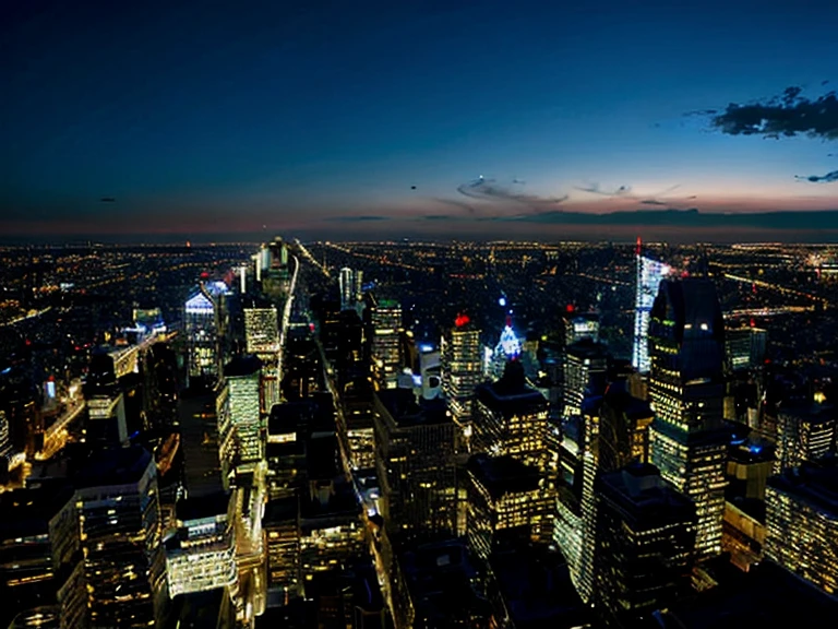 Blue Hour,View from the sky,Above the city,dawn,