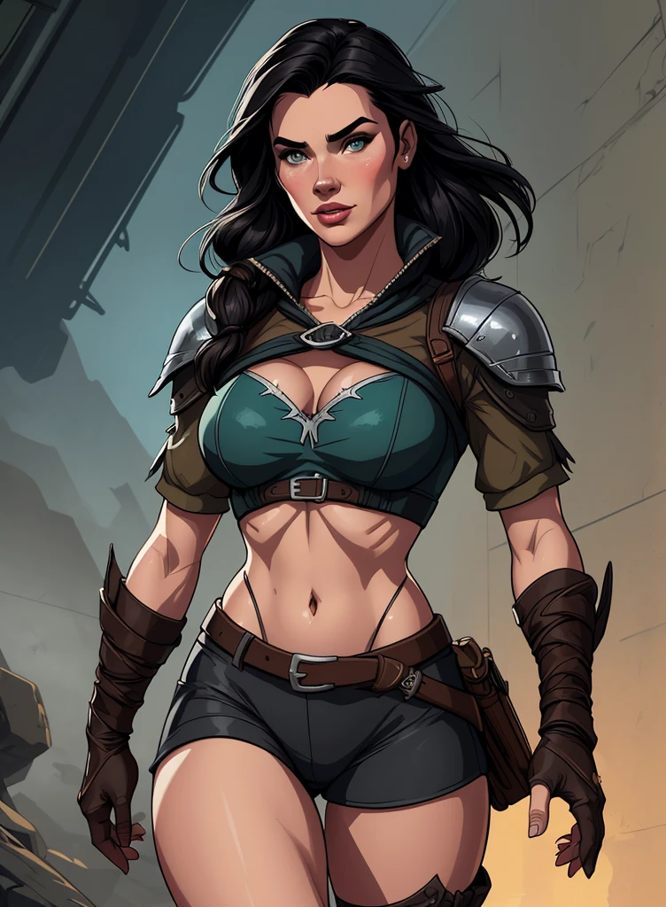 obra de arte, melhor Ella Purnellstyle Estilo cartoon estilo digital illustration artgermquality, (papel de parede extremamente detalhado da unidade CG 8k), (melhor qualidade), (best illustration), (melhor sombra), Ella Purnellstyle Estilo cartoon estilo digital illustration artgermabsurdos, Realistic lighting, (abismo), lindo brilho detalhado, arte por Peter MohrBacher, atriz Ella Purnellstyle Estilo cartoon digital illustration estilo artgerm Estilo cartoon digital illustration Estilo GTA uma mulher com roupas de couro andando pela rua, vestindo armadura de assassino de couro, armadura de couro skimpy, roupas de couro de fantasia, Roupa de Fantasia, in a leather espartilho, Yennefer, lara croft medieval, bela assassina feminina, fantasia sombria cyberpunk sedutora, Yennefer de Vengerberg, Armadura deslumbrante, weared em armadura de couro, espartilho, em armadura de couro, estilo cartoon, digital illustration, estilo GTA Jennifer Connelly