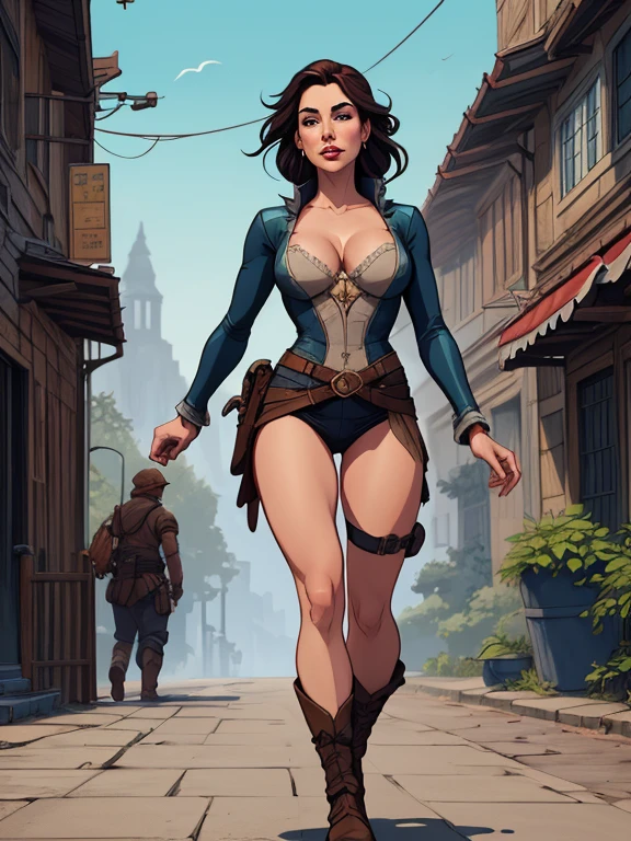 estilo de desenho animado:1.2), Geena Davis s Mulher brasileira desenho ART Artline mulher Imagem cartoon de uma mulher , roupas sensuais , garota super valente destemida , Ilustra??o estilo desenho animadocabelo preto ondulado, estilo de arte dos desenhos animados, estilo de arte dos desenhos animados, estilo de digital illustration, design de personagens altamente detalhado, arte digital detalhada fofa, Fan art horror character design portrait, cabelo preto cacheado digital illustration linda retrato de alta qualidade, arte em quadrinhos, retrato do design do personagem, Busty naked woman with medium breasts cartoon style female character Geena Davis mercenary warrior Woman character Queen Anna of Arendelle with war scars Cartoon image of a woman .Ilustra??o estilo desenho animado, estilo de arte dos desenhos animados, estilo de arte dos desenhos animados, estilo de digital illustration, design de personagens altamente detalhado, arte digital detalhada coragem, Forest fan art, Design de personagens de retrato, linda digital illustration, retrato de alta qualidade, Arte em quadrinhos, mulher jovem cabelo com transas lindas . Queen Anna of ArendelleBeautiful lined eyes Medium large bust and wonderful sexy clothes. image expression of sexual desire from waist to head illustration Queen Anna of Arendelle woman in leather clothes walking down the street, vestindo armadura de assassino de couro, armadura de couro skimpy, roupas de couro de fantasia, Roupa de Fantasia, in a leather espartilho, Yennefer, lara croft medieval, bela assassina feminina, fantasia sombria cyberpunk sedutora, Yennefer de Vengerberg, Armadura deslumbrante, weared em armadura de couro, espartilho, em armadura de couro, estilo cartoon, digital illustration, estilo GTA Jennifer Connelly modo retrato