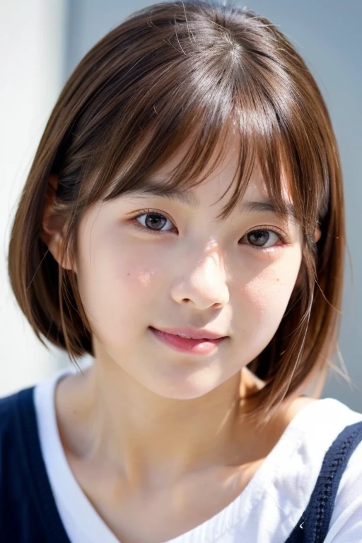 Japanese beauty, View your viewers, Very detailed, Brown Hair, A neat and clean woman, high school girl, Happy, high quality, high quality, Very detailed , whole bodyi、Young face、Natural Makeup