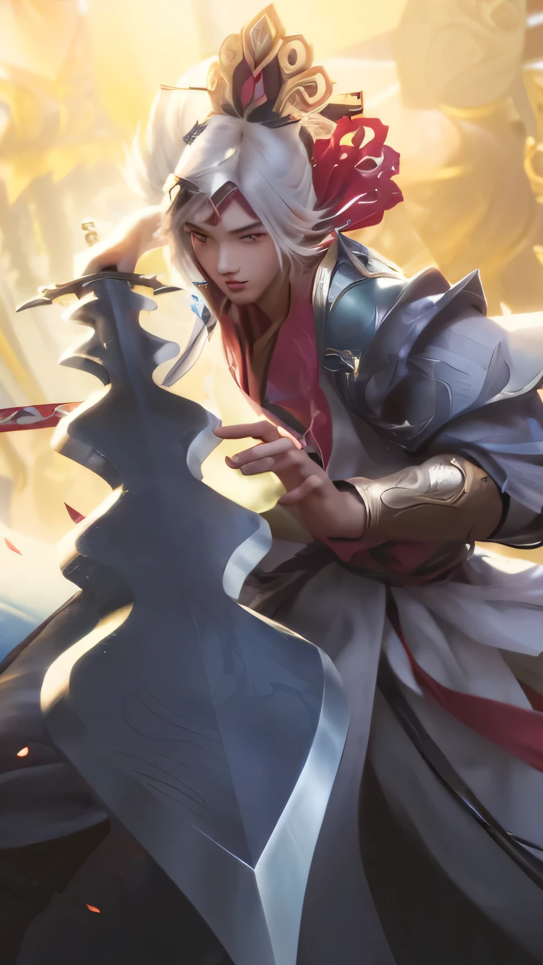 anime - style illustration of a man with a sword and a sword, heise jinyao, artgerm lau, extremely detailed artgerm, bian lian, official splash art, onmyoji detailed art, ig model | artgerm, artgerm detailed, g liulian art style, artgerm. high detail, sylas