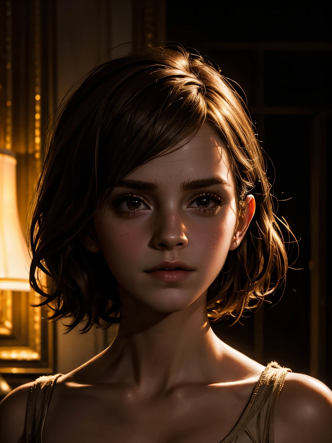 Dramatic lighting, chiaroscuro, Emma Watson