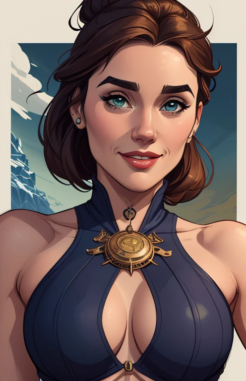 Personagem mulher estilo atompunk Fiona rainha Anna de Arendelle com marcas de guerras Imagem de desenho animado de uma mulher .Ilustra??o estilo desenho animado, estilo de arte dos desenhos animados, estilo de arte dos desenhos animados, digital illustration style, estilo atompunk design de personagens altamente detalhado, arte digital detalhada coragem, Forest fan art, Design de personagens de retrato, beautiful digital illustration, retrato de alta qualidade, Arte em quadrinhos, mulher jovem cabelo com transas lindas . Queen Anna of ArendelleBeautiful lined eyes Medium large bust and wonderful sexy clothes. image expression of sexual desire from waist to head illustration Queen Anne of Arendelle atompunk style Fallout 4 style pose playboy magazine sensual witch Character cartoon style facial expression happy beautiful smile and six medium small portrait mode waist up with lots of gold around her other stones precious portrait mode waist up queen of the south Jennifer Connelly GTA scenery dominatrix gold coins chest with jewelry with her boyfriend, um homem com barba preta, armado com um estilo militar,