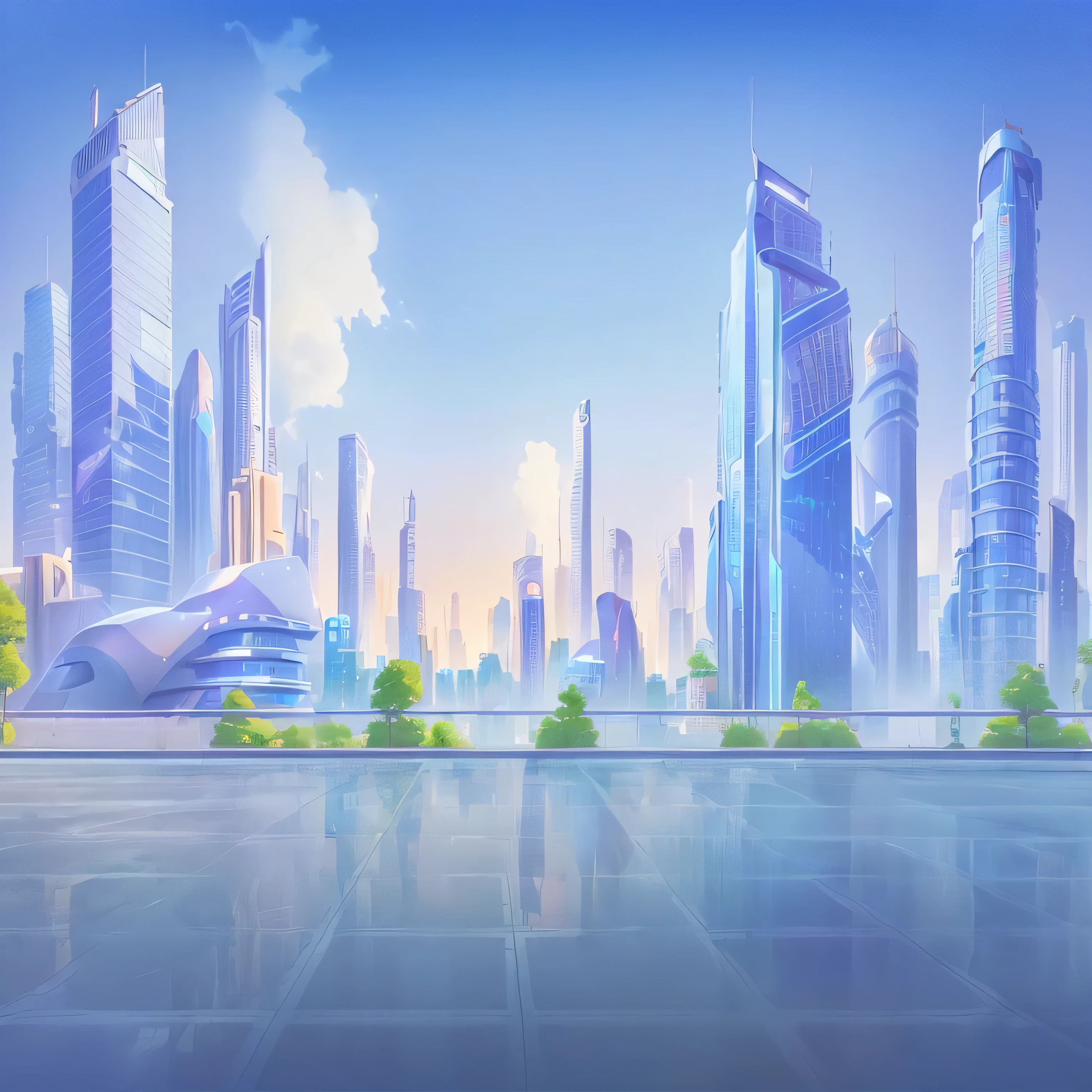 A Cartoon City With Skyscrapers And Trees In The Foreground SeaArt AI A Cartoon City With Skyscrapers And Trees In The Foreground SeaArt AI