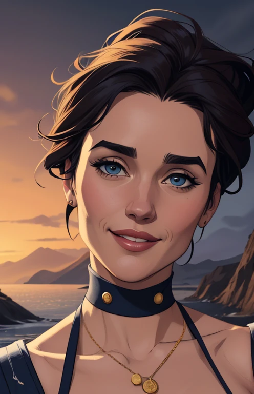 Woman character jeday style warrior armed with a 38 revolver western style atompunk Fallout 4 Jennifer Connelly le with marks of war Cartoon image of a woman .Ilustra??o estilo desenho animado, estilo de arte dos desenhos animados, estilo de arte dos desenhos animados, digital illustration style, estilo atompunk design de personagens altamente detalhado, arte digital detalhada coragem, Forest fan art, Design de personagens de retrato, beautiful digital illustration, retrato de alta qualidade, Arte em quadrinhos, mulher jovem cabelo com transas lindas . Queen Anna of ArendelleBeautiful lined eyes Medium large bust and wonderful sexy clothes. image expression of sexual desire from waist to head illustration Queen Anne of Arendelle atompunk style Fallout 4 The perspective is from below, enfatizando a majestade e o poder da Gigante." armed with a 38 revolver western style with a 38 revolver in her hands jeday style warrior in summer clothes on the beach