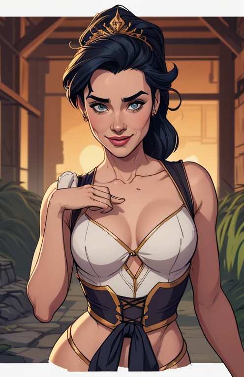 Personagem mulher estilo atompunk Fiona rainha Anna de Arendelle com marcas de guerras Imagem de desenho animado de uma mulher .Ilustra??o estilo desenho animado, estilo de arte dos desenhos animados, estilo de arte dos desenhos animados, digital illustration style, estilo atompunk design de personagens altamente detalhado, arte digital detalhada coragem, Forest fan art, Design de personagens de retrato, beautiful digital illustration, retrato de alta qualidade, Arte em quadrinhos, mulher jovem cabelo com transas lindas . Queen Anna of ArendelleBeautiful lined eyes Medium large bust and wonderful sexy clothes. image expression of sexual desire from waist to head illustration Queen Anne of Arendelle atompunk style Fallout 4 style pose playboy magazine sensual witch Character cartoon style facial expression happy beautiful smile and six medium small portrait mode waist up with lots of gold around her other stones precious portrait mode waist up queen of the south Jennifer Connelly GTA scenery dominatrix gold coins chest with jewelry with her boyfriend, um homem com barba preta, armado com um estilo militar, 