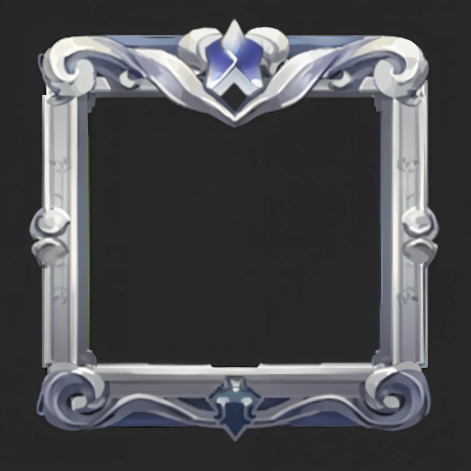 Game Icon，Avatar Frame，银白色的Avatar Frame，金属Avatar Frame