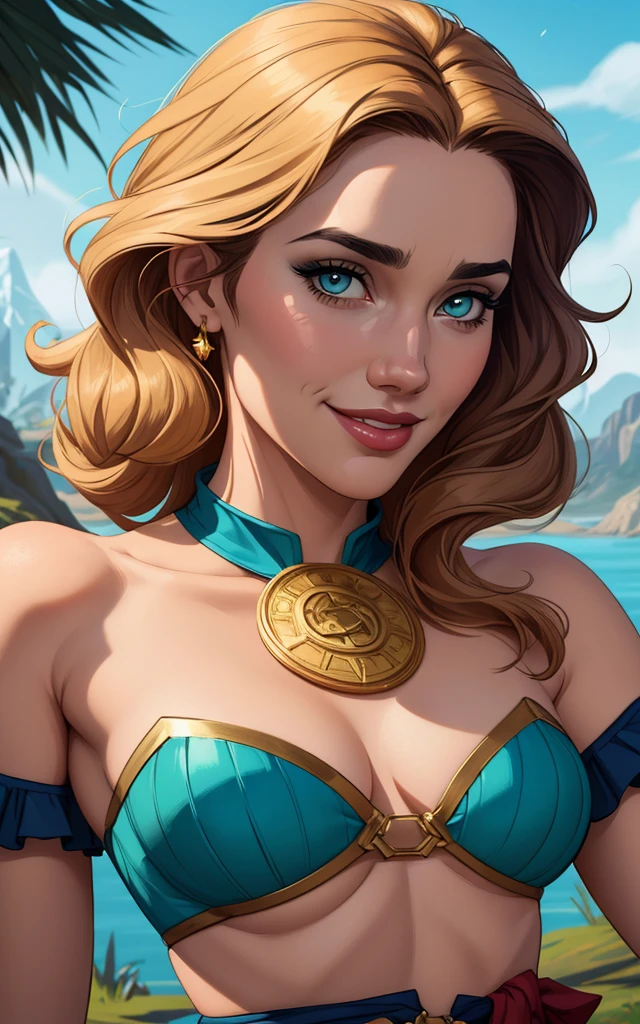 woman((30year old)), gigantic breast, big boobs, bursting breast, valka, cleavage armor, cleavage, Disney art style, soft face feature, beautiful face