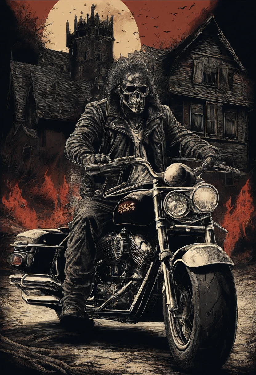 CREATE AN 80'S STYLE POSTER WITH BEER AND CHOPPER MOTORCYCLES WITH GANGSTER, ON THE POSTER WRITE: KONSTAN "LAKSANA API"