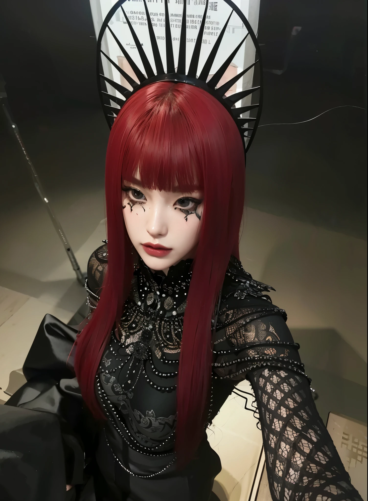 Game Art，CG Animation，Best image quality，Maximum resolution，8k，(A half-length photo)，(portrait)，(Head close-up)，(Rule of Thirds)，Unreal Engine 5 rendering works，20 year old girl，((Queen))，The eyes are very detailed，(Large Breasts)，Elegant and noble，Movie Lighting，Ray Tracing，Game CG，((3D Unreal Engine))，OC rendering reflection mode，4K，Ultra-clear，Translucent lace，Fair and plump figure，Pretty Face，Glossy Gel Coat，身着华贵礼服的Queen，Tattoo designs on body，The tattoo is very delicate，Magic Corner