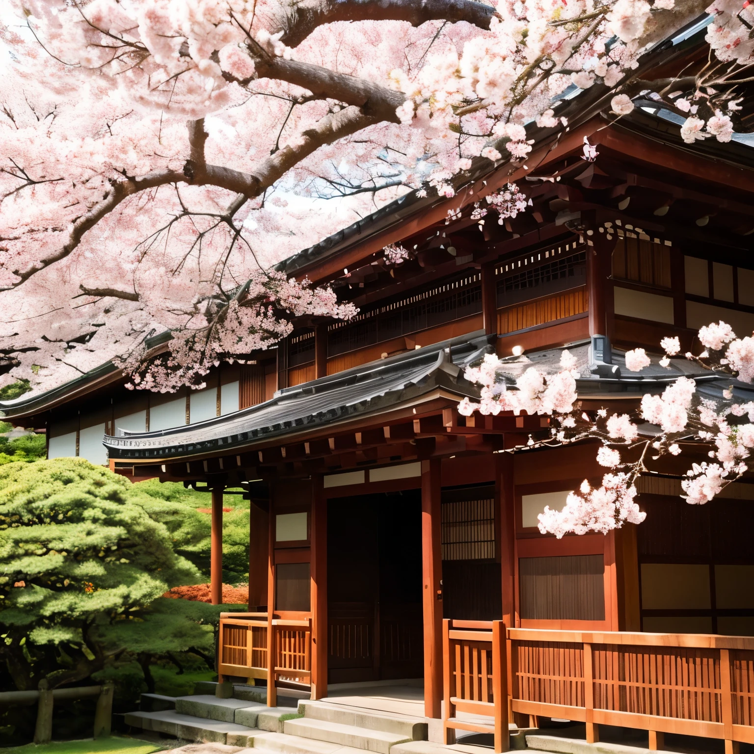Cherry tree in full bloom、、From Nariaiji Temple to Amanohashidate、The wind is blowing、