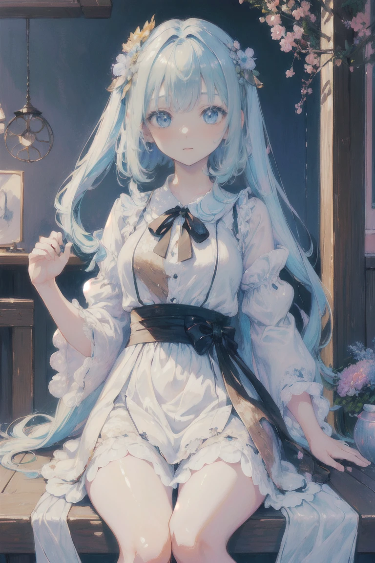 highest quality、One Girl、Blue Eyes,