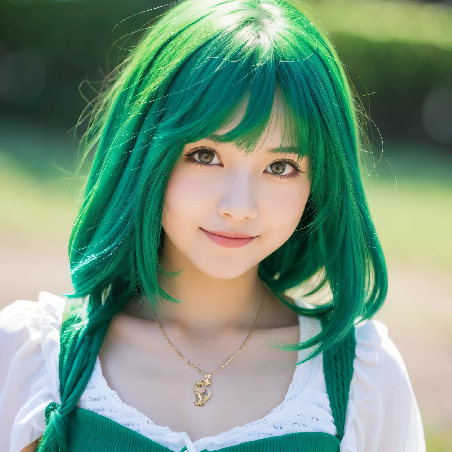 Green-haired girl