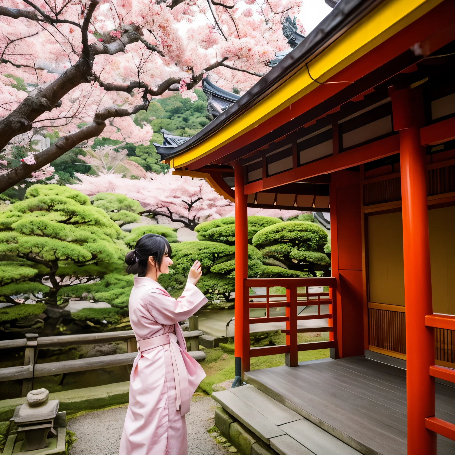 From Nariaiji Temple to Amanohashidate、Fluttering petals、Flower storm