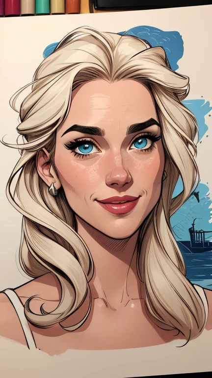 Personagem mulher estilo atompunk Fiona rainha Anna de Arendelle com marcas de guerras Imagem de desenho animado de uma mulher .Ilustra??o estilo desenho animado, estilo de arte dos desenhos animados, estilo de arte dos desenhos animados, digital illustration style, estilo atompunk design de personagens altamente detalhado, arte digital detalhada coragem, Forest fan art, Design de personagens de retrato, beautiful digital illustration, retrato de alta qualidade, Arte em quadrinhos, mulher jovem cabelo com transas lindas . Queen Anna of ArendelleBeautiful lined eyes Medium large bust and wonderful sexy clothes. image expression of sexual desire from waist to head illustration Queen Anne of Arendelle atompunk style Fallout 4 style pose playboy magazine sensual witch Character cartoon style facial expression happy beautiful smile and six medium small portrait mode waist up with lots of gold around her other stones precious portrait mode waist up queen of the south Jennifer Connelly GTA scenery dominatrix gold coins chest with jewelry with her boyfriend, um homem com barba preta, armado com um estilo militar,