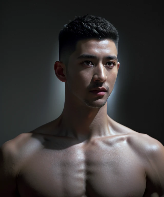 (8k, RAW Photos, highest quality,High resolution, masterpiece: 1.2). (Realistic, Realistic: 1.37),((Light on face:1.2)),((Cinema Lighting:1.2)),(Photorealism:1.4),(Real Image),(Photographic images),40 years old,(male:1.3), (High Top Fade:1.4), Dark Theme, Calm tone, Calm colors, High Contrast, (Natural skin texture, Hyperrealism, Soft Light, sharp),(Black suit)
