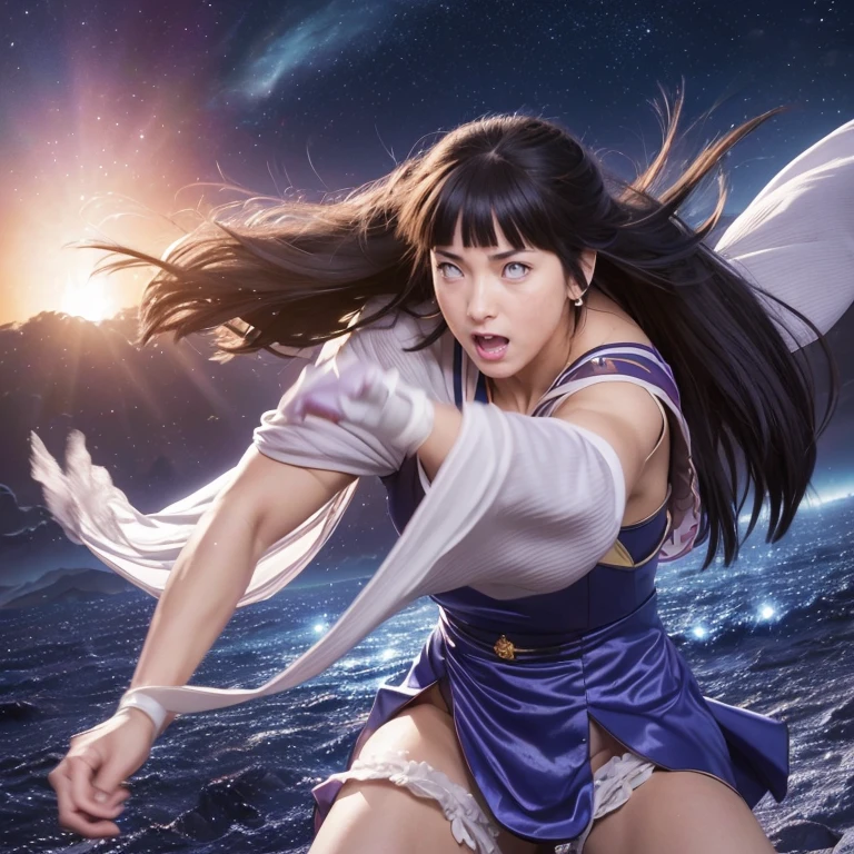(best quality,4k,8k,highres,masterpiece:1.2),ultra-detailed,(realistic,photorealistic,photo-realistic:1.37),Sailor Moon,powerful magical girls,beautiful detailed eyes and face,colorful costumes,fighting evil,vibrant backgrounds,happy and determined expressions,majestic poses,moonlit nights,sparkling tiaras and brooches,breathtaking transformations,cosmic energy,moon kingdom,mystical artifacts,superhuman strength,friendship and love,celestial battles,fierce enemies,cosmic powers,anime,Japanese creation,dynamic action sequences,romantic storylines,epic battles between good and evil,powerful light beams