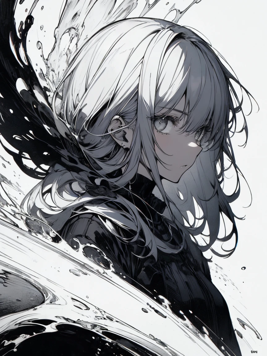 Absurd, High resolution, Super detailed, (not human:1.3),
, Drawing a monochrome world, Use only shades of black, white, Gray to express depth, emotion, Impressive visual impact.