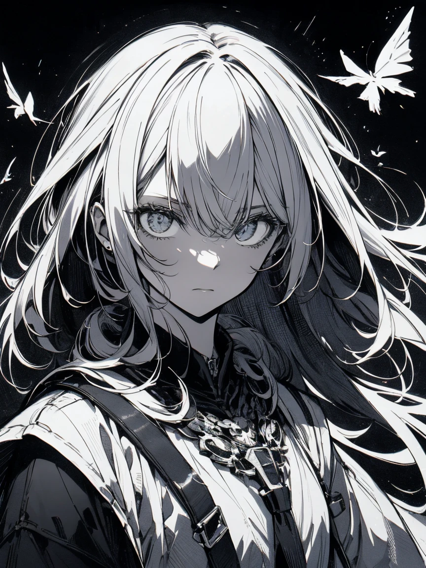 Absurd, High resolution, Super detailed, (not human:1.3),
, Drawing a monochrome world, Use only shades of black, white, Gray to express depth, emotion, Impressive visual impact.
