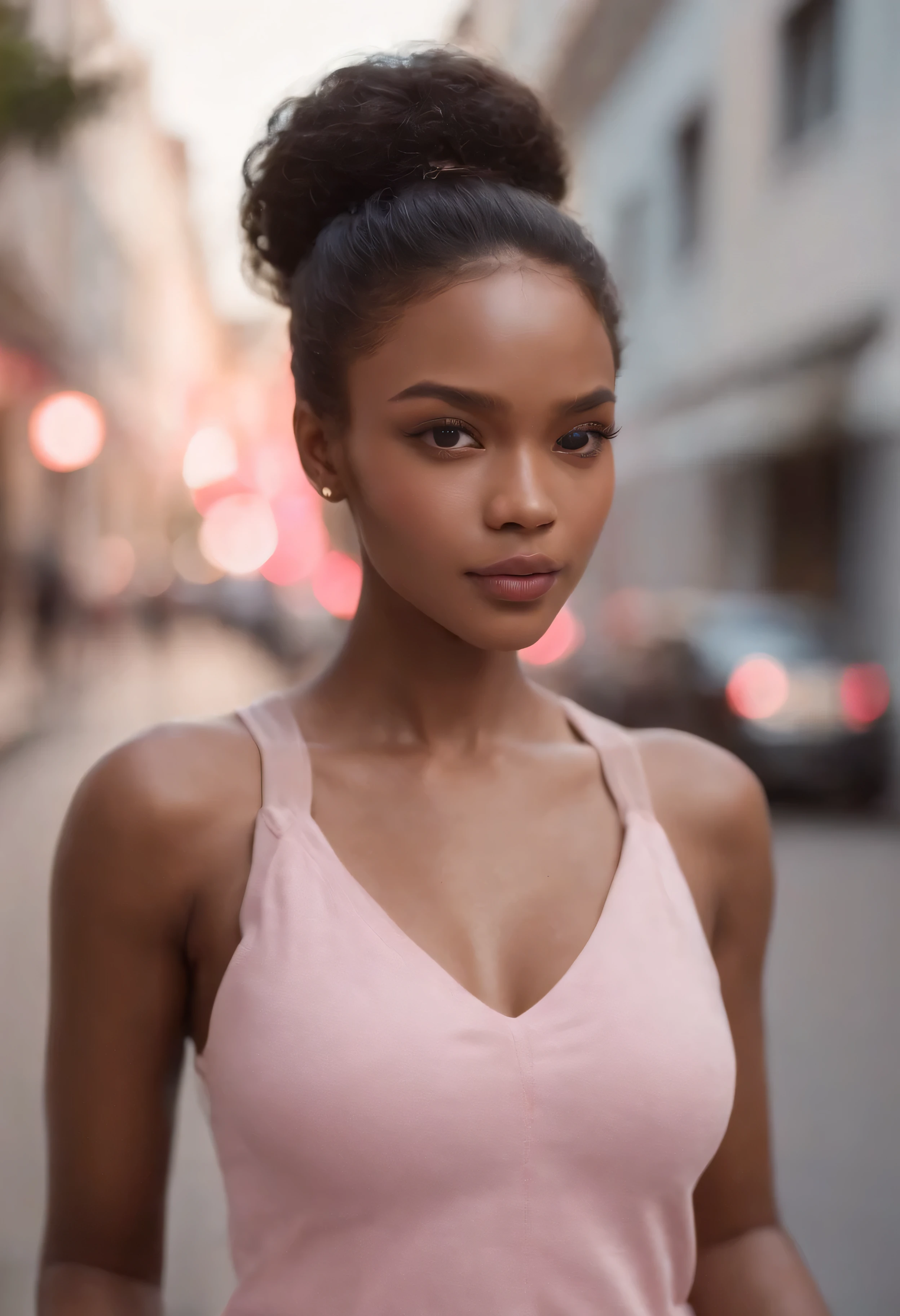 Photo ultra réaliste, tout le corps, best quality, chef-d'artwork, femme noire inspirée de Barbie, Peau noire, beau visage, porter des jeans: 0.91 et sweat noir, Smooth and realistic skin, Ultra realistic skin, neon pastel, nuit, dynamic lighting, dans une rue de Rio de Janeiro, (pose dynamique:1.10), (bonne compo:1.10), (subtle lighting:1.10), (Reward:1.10), ((Stunning:1.10:1.35)) , ( travail de jante :1.10), (highly detailed skin:1.2), (grain filmique:0.04), effets de particules, __Camera shooting_models/sigma__, TYPE D'NEWS, lignes de vitesse, (parfait beau jeune visage:1.10) , (rose :1.10)