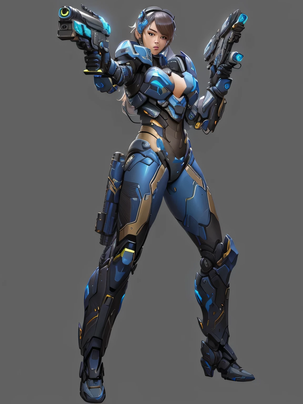 Close-up:A man holding two guns, Sigma Female, Starcraft 2 video game characters, Created by senior character artists, Female Mecha, Expert High Detail Concept Art, sci fi Female characters, Katana Zero video game character, Girl in mecha network armor, Female characters, Character Art Opposite, feng zhu concept art, Video game character concept