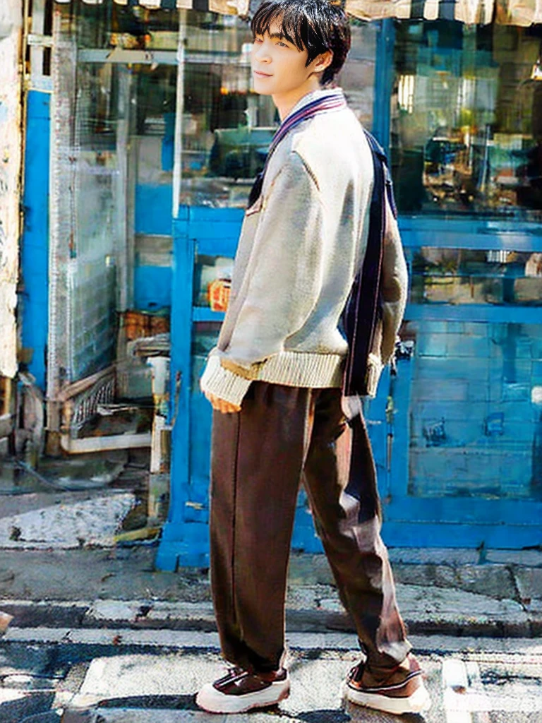 Japanese, male, alone, whole body,
Fashionable
Photo from behind,