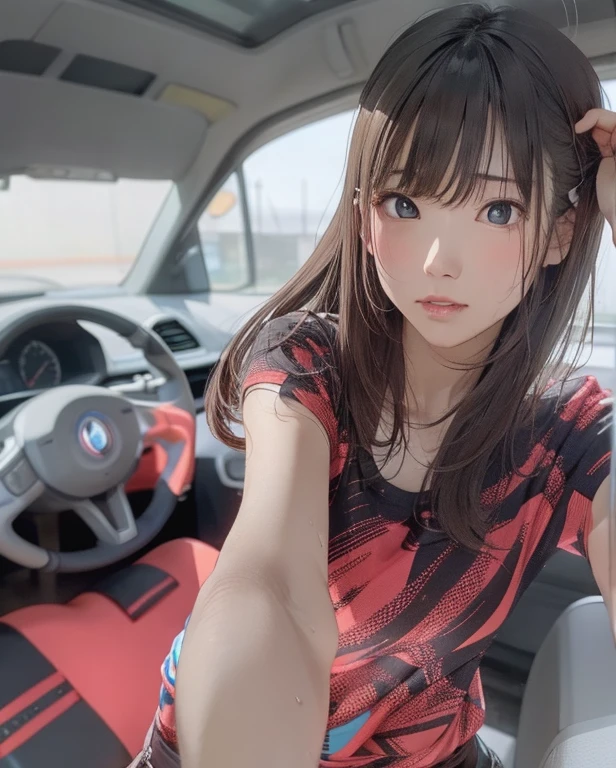 girl, Sweat, vapor, Medium Chest, shy, Beautiful Hands, Looking at the audience, sexy look，NFSW