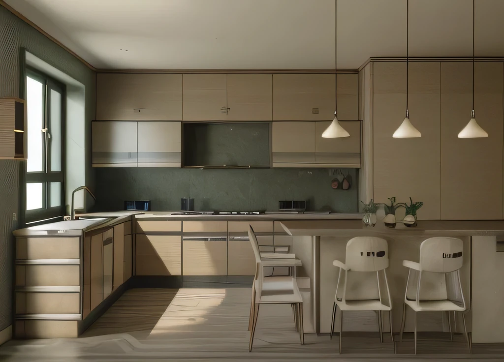 there is a living room with a couch, chairs, and a table, ornate retreat, vray rendered, rendered in vray, beautifully detailed render, precise architectural rendering, art nouveau octane render, vray 8k render, rendered in corona, vray rendering, neo - classical style, render in vray, photorealistic cinematic render, corona render, insanely detailed rendering, film grain, reflection light, cinematic lighting, Wide-Angle, three sided view, 4K, best quality, super detail
