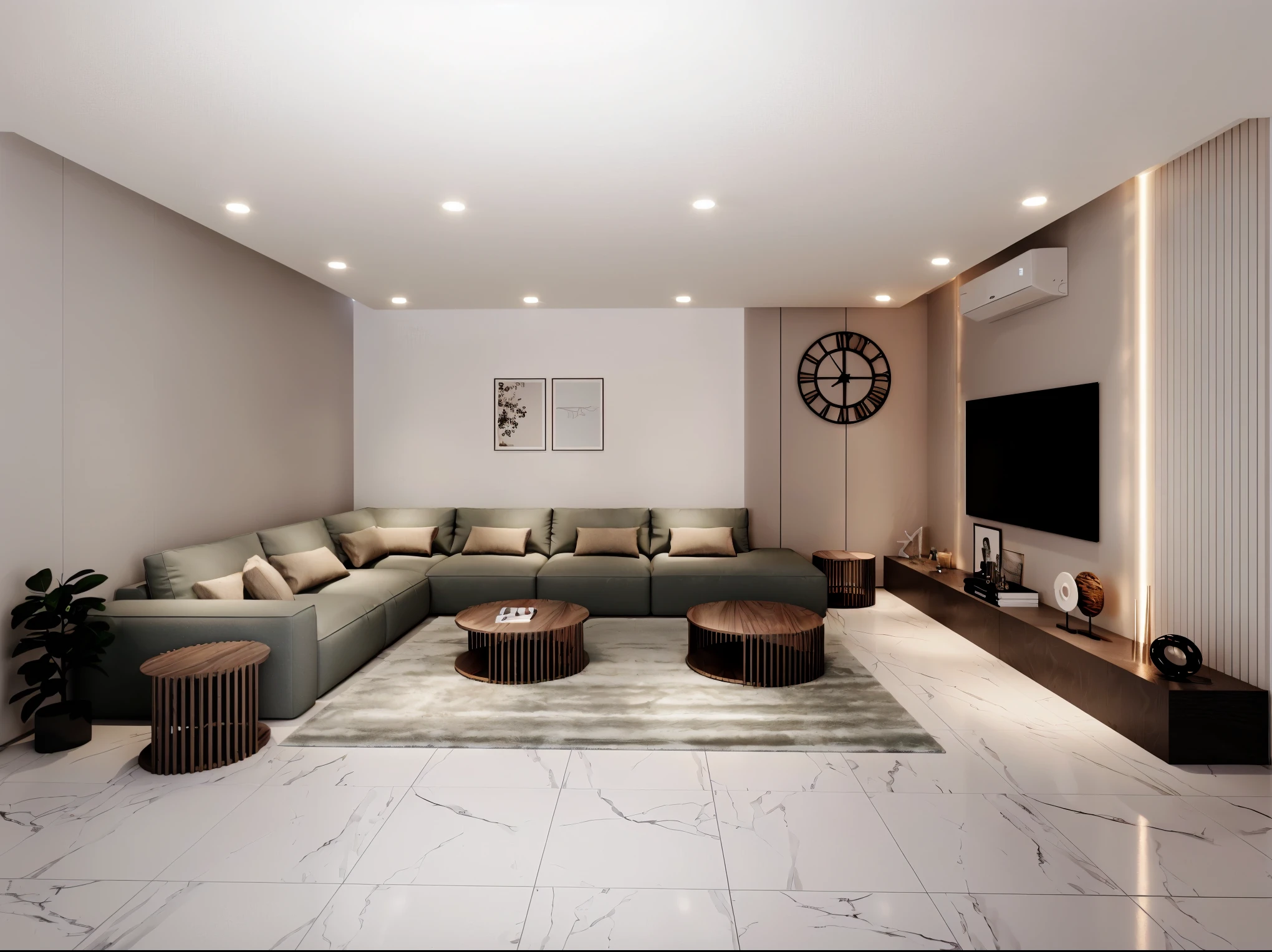 arafed living room with a large sectional couch and a tv, interior living room, modern living room, vray 8k render, interior design living room, vray rendered, high quality 3 d render, high quality 3d render, very realistic 3 d render, excellent 3d render, living room interior design, 8k vray render, living room vibe
