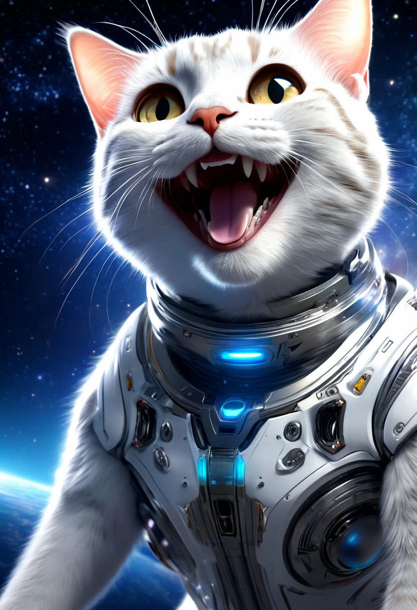 CG, UHD, masterpiece, anatomically correct, super detail, high details, highres, best quality, HD, Digital Art, universe, Biggest Smile, whole body, cat:1.2