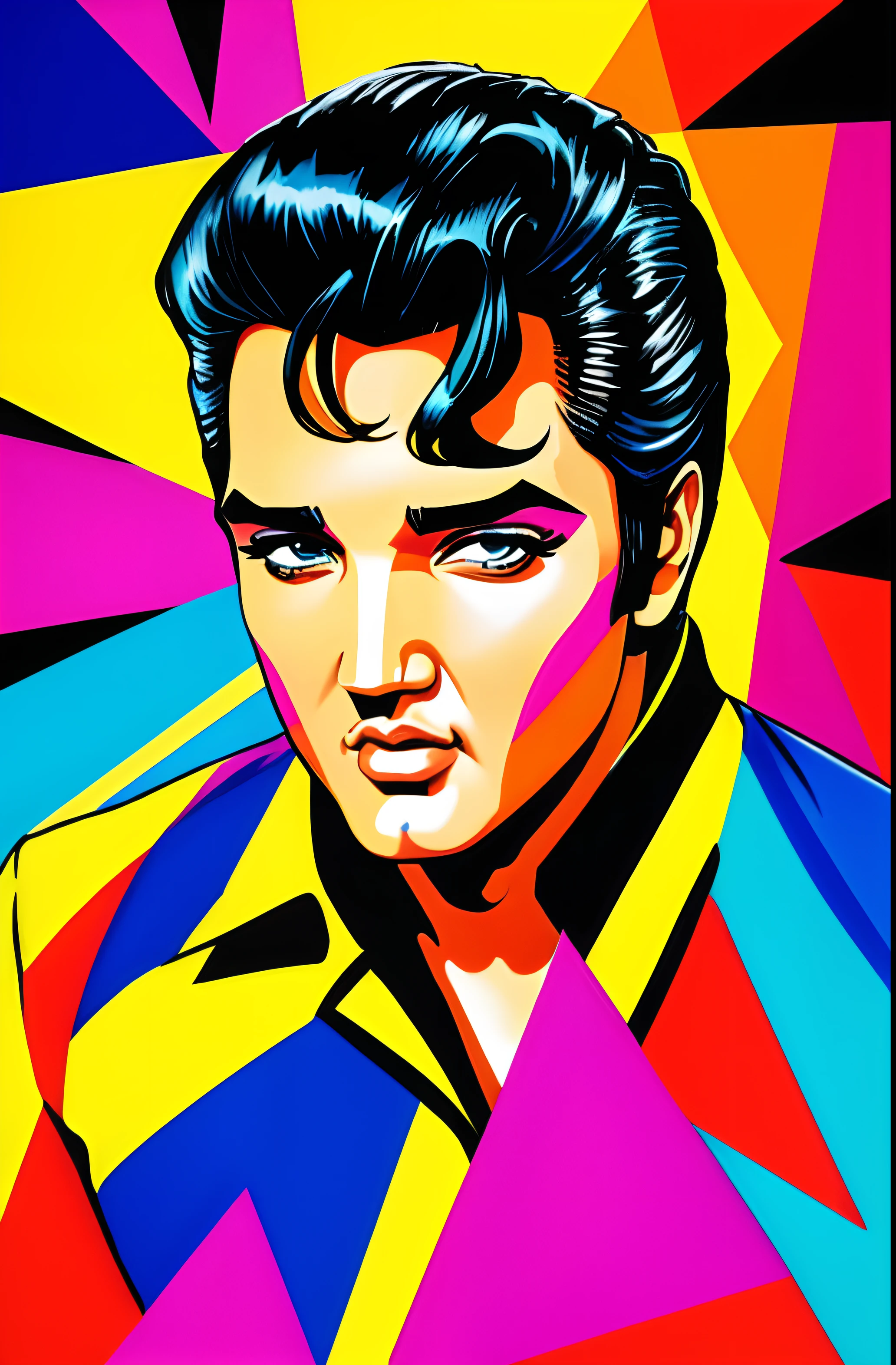 (ELVIS PRESLEY ULTRA DETALHADO),Eduardo Kobra ,Romero Brito,The Filling Twins ,multidimensional geometric wall PORTRAIT, until, chibi,
Yang08k, lindo, Coloring,
Primary works, qualidade superior, melhor qualidade, arte oficial, beautiful and aesthetic, 512 mil