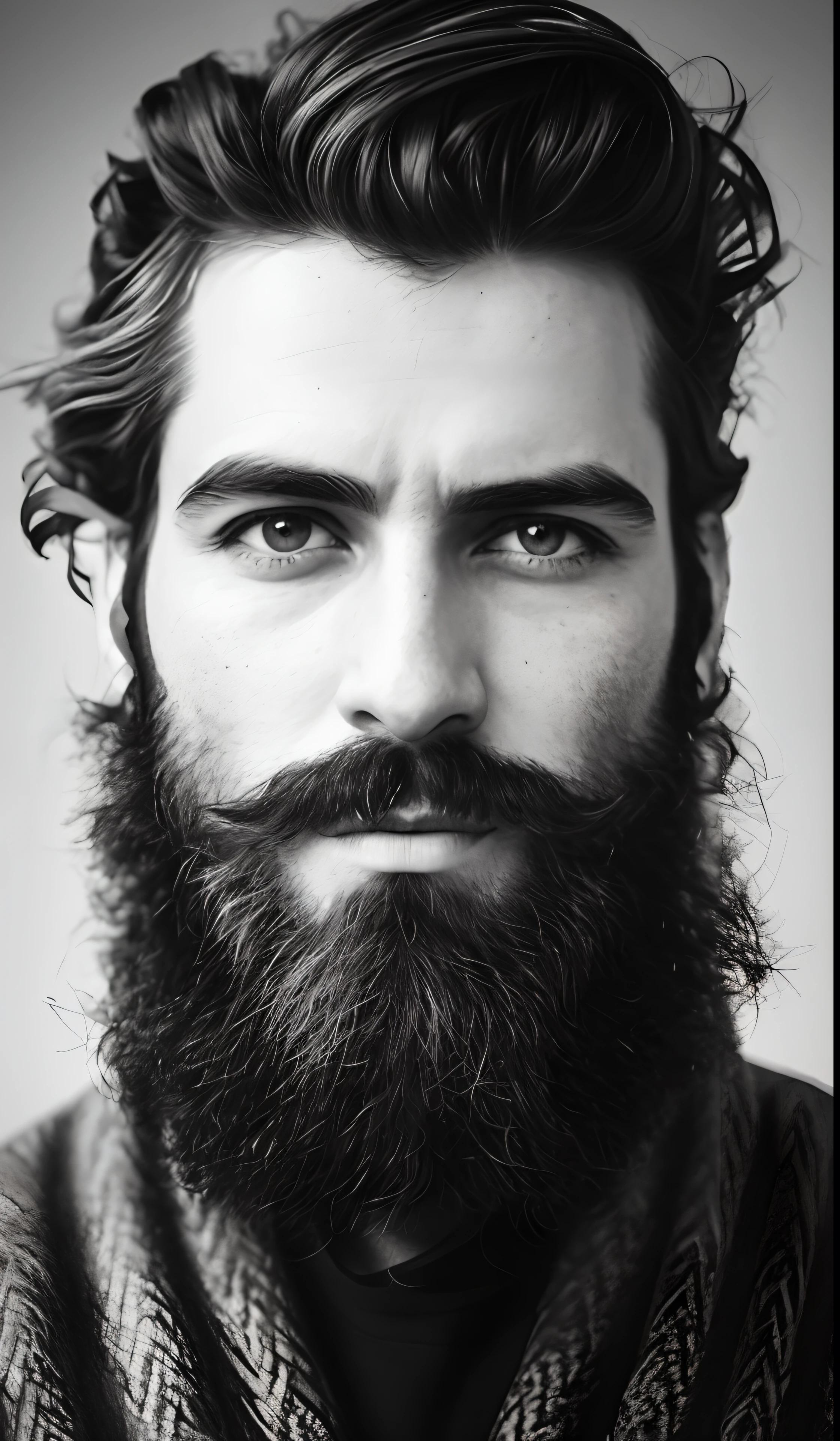 uma foto colorida de um homem com barba, barba grisalha, barba robusta, messy beard, barba natural, barba grossa, rough beard, barba grossa, barba cuidada, com uma barba preta cheia, barba detalhada, homem barbudo, barba cheia, barba enrolada, cabelos grisalhos e barba, homem bonito barbudo, barba marrom grossa, homem com barba