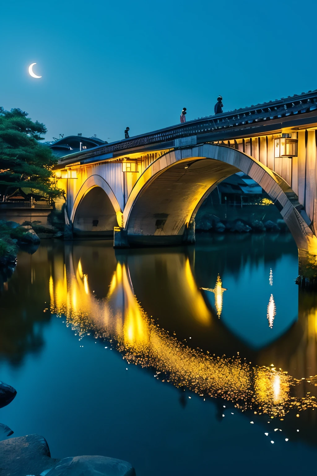 Kyoto，Togetsu Bridge、Crescent Moon、Sparkling Shine、Kyoto，Togetsu Bridge、View from the bridge，Crescent Moon、Sparkling Shine。