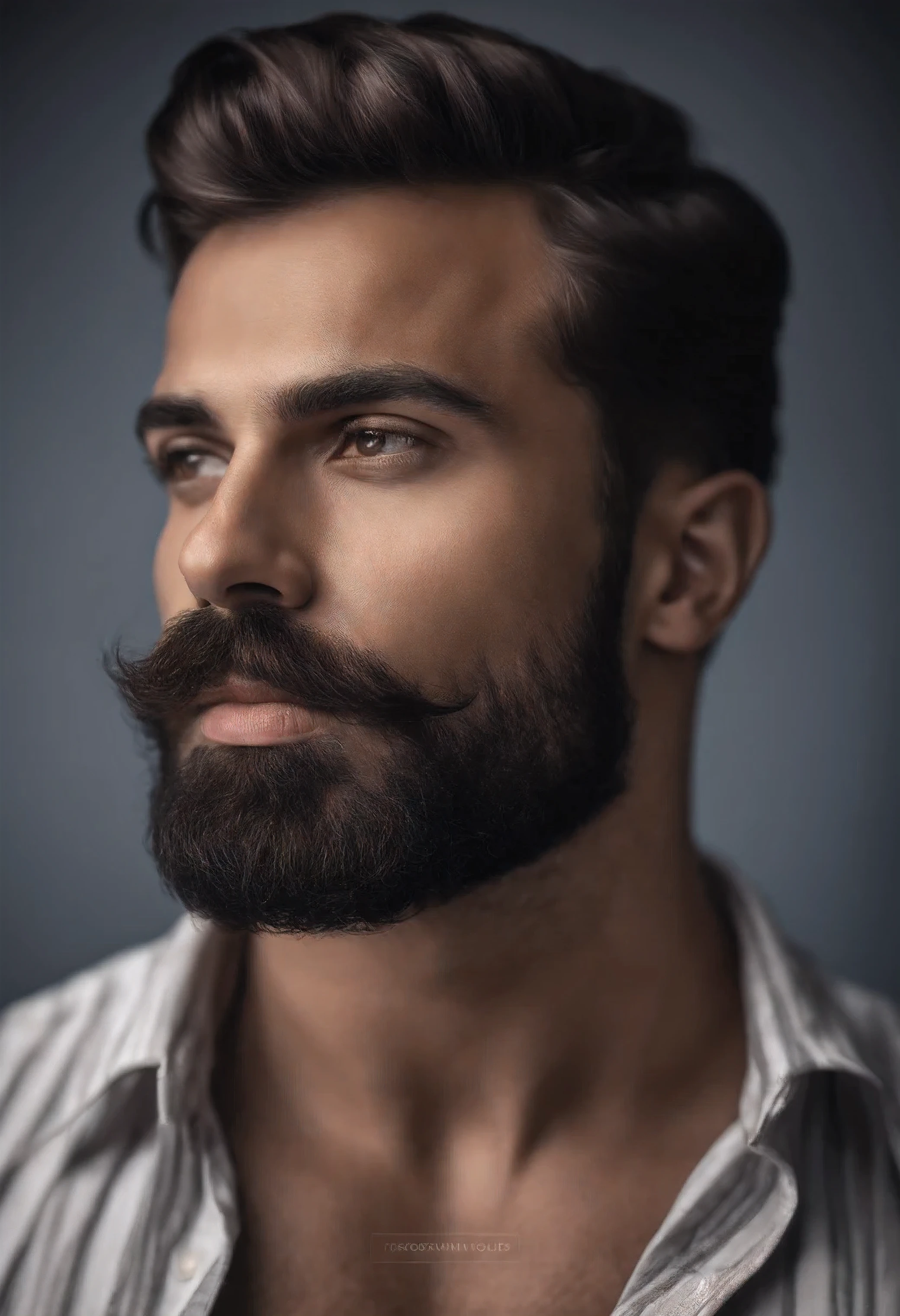 homem africano gordo com barba e bigode na camisa branca, melhor qualidade,4K,8k,homem muito atraente com barba, pelos faciais bem cuidados, FOFO, Breathtaking, Realista, imagem ultrarrealista, Bigode Natural, macho velho,foto retrato suave 8 k, retrato muito detalhado, bigode grosso, estilo hiper-realista, barba fina e brilhante, pelos faciais curtos, Barba por fazer, FOFO, rosto detalhado, retrato ultra realista, cabelos grisalhos,terno elegante, boca aberta,