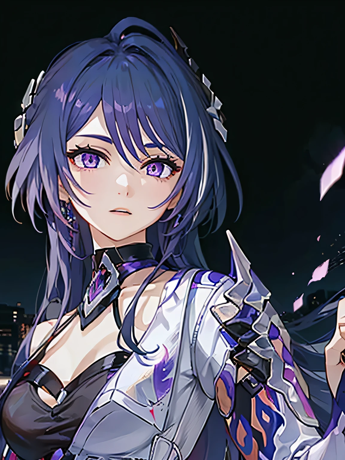 1girl, long hair, purple eyes, official art, unity 8k wallpaper, ultra detailed, beautiful and aesthetic, beautiful, masterpiece, best quality