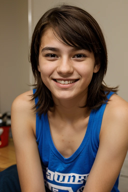 15 year old male smiling