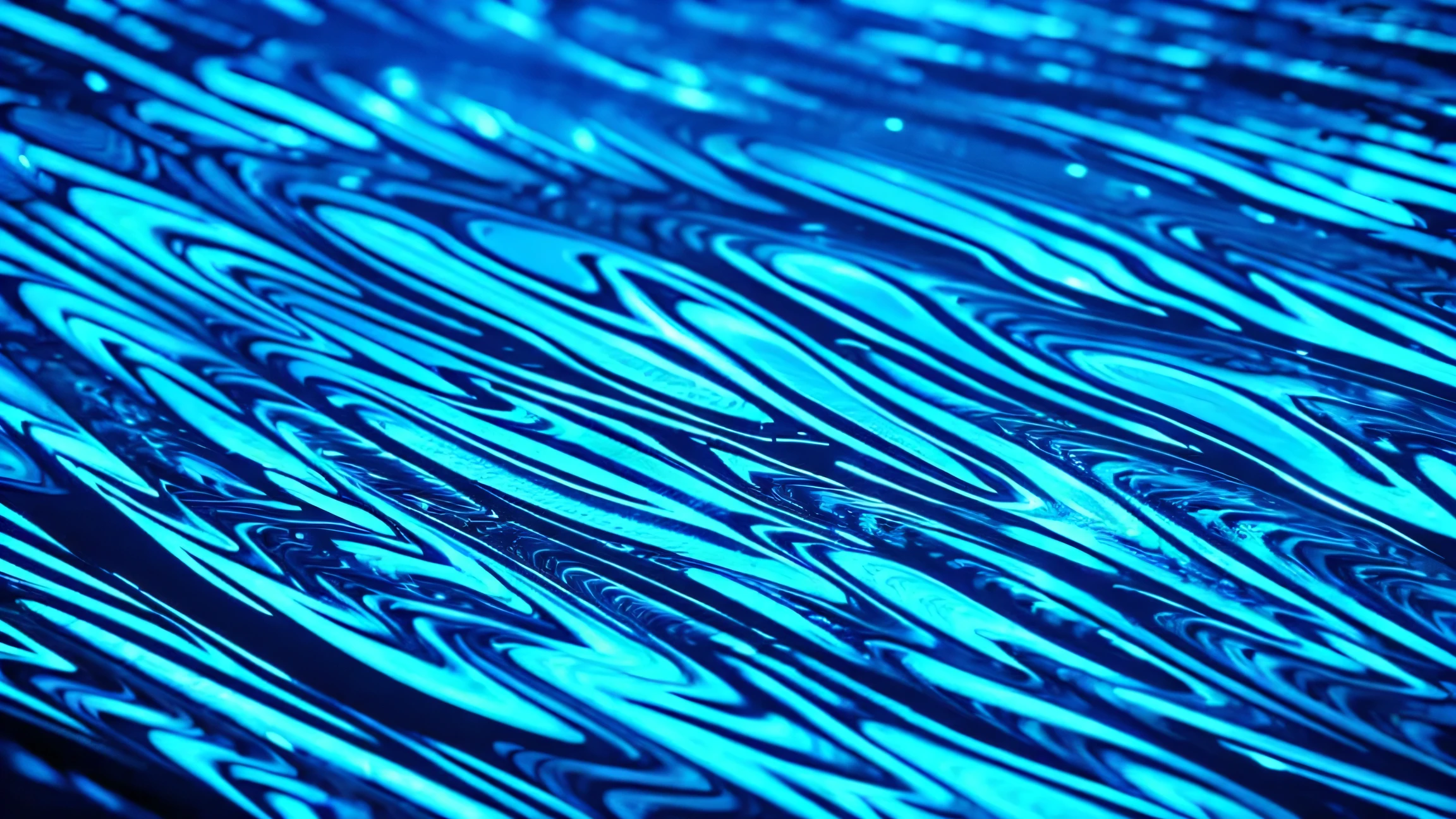Clean and symmetrical water ripple shape.
Blue glowing geometric patterns. From directly above
