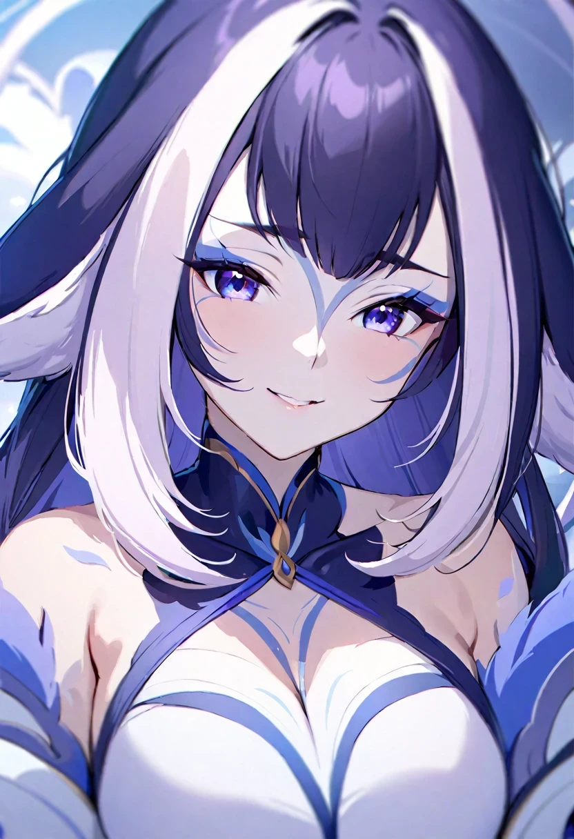 (shylily/(Twich/):1.5),(masterpiece:1.2),(best quality:1.2),, (1girl:1.3),Anime girl in white dress,  Beautiful character painting, Beautiful anime portrait, Detailed portrait of anime girl on pixiv artstation