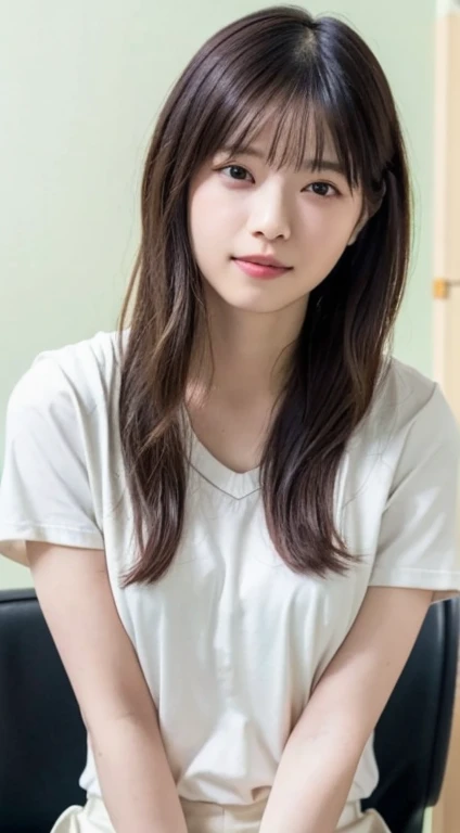 Random pose, Mix 4, (8k, Raw photo, highest quality, masterpiece: 1.45), (Realistic, Photorealistic: 1.37), One Girl, cute, Laughter、daytime office,In front of the computer、sitting in an office chair、 Professional Lighting,Photon Mapping, Radio City, Physically Based Rendering, Gradient black hair, Gray Hair, Wavy long hair, Floating hair、Messy Hair、High Ponytail、Handsome, With a girl, (Big ample breasts:1.3),(Cricket uniform(pastel colour:1.4)), highest qualityの写真, High resolution, 1080p, (Clear Face), (Detailed face description), (Detailed hand description), (masterpiece), Lifelike, Extreme light and shadow, Disheveled Hair, masterpiece, Rich details, (Beautiful Faces), (highest qualityの写真), (masterpiece), (Finely grained), dual、Look in front of you, Thin clavicle,Emphasis on armpits、Show lower milk、Voluptuous thighs、Nipple protrusion、Head to knee photo