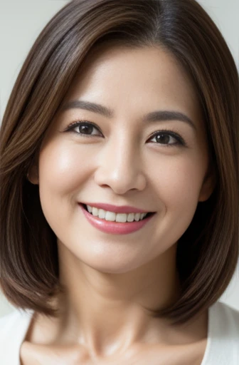 Masseter Film, highest quality, masterpiece, High resolution, realism, Original photo, 8k wallpaper, perfection, Professional Lighting, Very detailed, Written boundary depth, ((Beautiful woman)), ((Sexy 43 year old woman)),, ((A kind smile)), Detailed face, Beautiful Eyes, Voluminous Hair, (Thick lips), A photo of your face