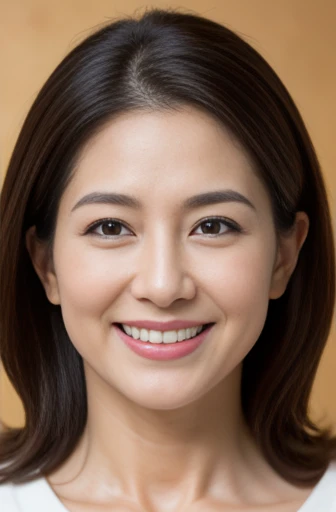 Masseter Film, highest quality, masterpiece, High resolution, realism, Original photo, 8k wallpaper, perfection, Professional Lighting, Very detailed, Written boundary depth, ((Beautiful woman)), ((Sexy 40 year old women)),, ((Calm smile)), Detailed face, Beautiful Eyes, voluminous long hair, (Thick lips), A photo of your face