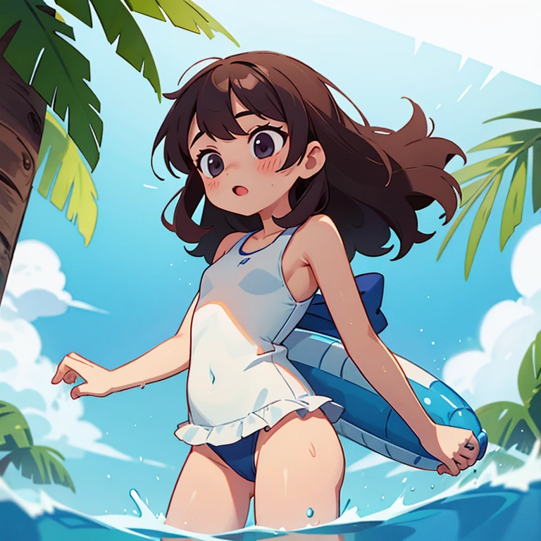 Young girl in swimsuit