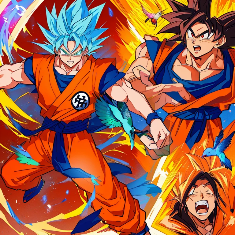 Goku gets mad at a hummingbird and turns into a Super Saiyan