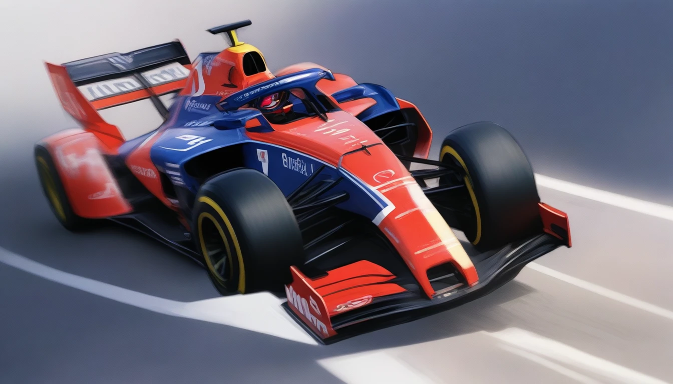 (masterpiece, best quality:1.2), photorealistic, sharp focus, F1 Racing